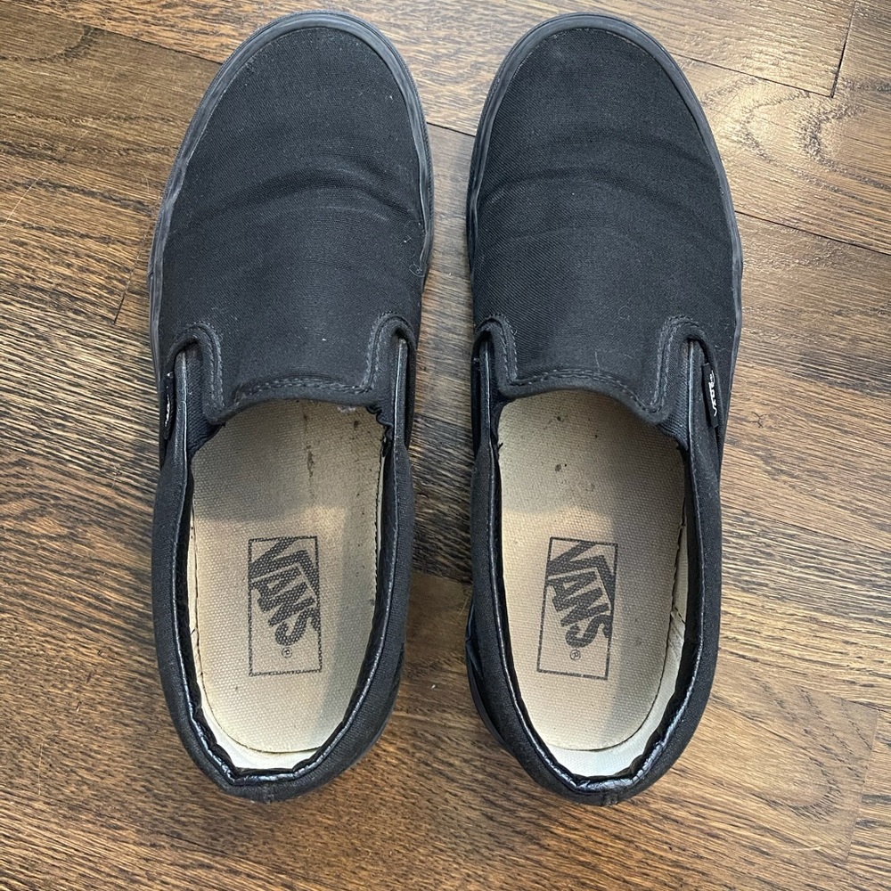 Black slip on Vans
